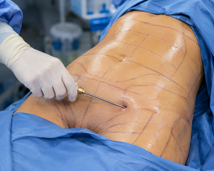Surgeon consulting a patient about VASER Liposuction